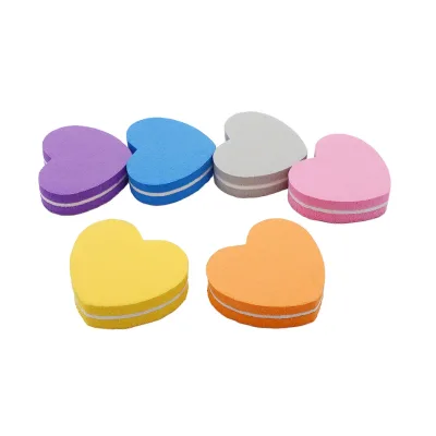 Double-Sided Sponge Nail Files Buffer Block Heart Shape Disposable Nail File 100/180 Grit Sandpaper Mini Nail Product