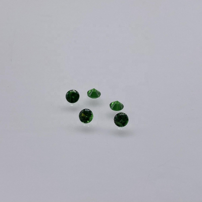 3.0mm Round Diamond Cut Loose Gemstone Natural Emerald Green Tsavorite Gems