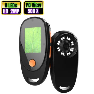 Ultra Macro Handheld Digital Microscope With 2.0 Inch Screen, Portable  500x Magnifying Glass 8 Adjustable 3-Level LED Lights