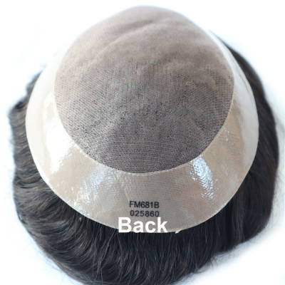 8x11 Indian Hair Man Durable Fine Mono Base Wigs Human Hair for Men Natural Straight 6"