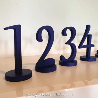 OEM supply custom wooden table numbers for restaurant  wedding decoration