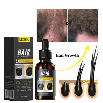 Advanced Hair Growth Serum Natural Formula with Biotin & Keratin Stimulates Hair Regrowth Reduces Hair Loss for Men Women