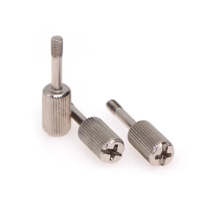 Factory Custom Slotted Head Knob Shoulder Knurling Screws Stainless Steel Screw Thumb Cabinet Knobs Single Screw