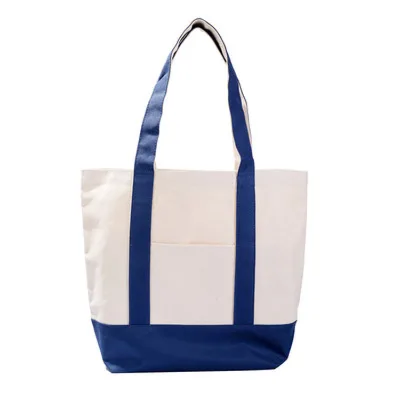 Hot Selling Custom Logo Reusable Organic Canvas Tote Bags Flexible Fabric Shopping Bag with Pocket for Storage