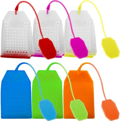 Portable Food-Grade Silicone Tea Infusers Safe Loose Leaf Tea Strainer Filter with Long Rope Reusable Tea Infuser