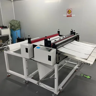 HAOXINHE In-stock Fully Automatic Mesh Fabric Cross-Cutting Roll Cutting Machine Polypropylene Aluminum Foil Paper Foam Slicing
