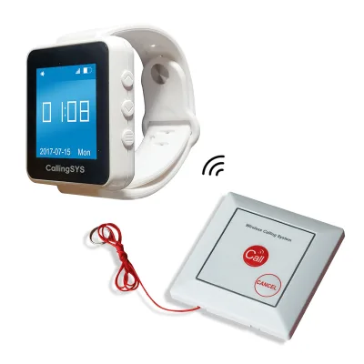 Restaurant Waiter Service Calling System Wireless Watch Pager Watch Receiver with Large LED Screen