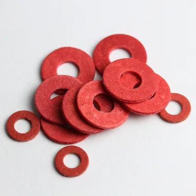 M2 M2.5 M3 M4 M5 M6 Red Steel Paper Washer Fiber Flat Insulation Gasket