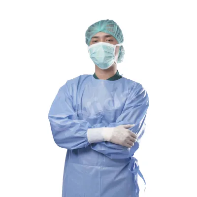 Aami Level4 Surgical Gown  Fabric Sterile Surgical Gown  Reinforced Surgical Gown for Operation