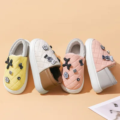Winter Women's Walking Shoes Light Weight Breathable Cotton Lining Non-slip EVA Outsole and PVC Upper