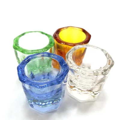 Autoclavable Dishes Octagonal Mixing Cup Crystal Durable Dental Glass Dappen Dishes