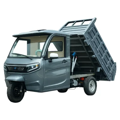 Electric 3 Wheel Tricycle >1000W 72V Iron Frame Anti-Collision Closed Body 400kg Payload for Cargo Transportation