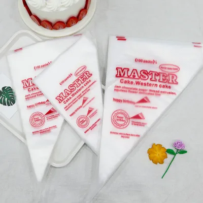 Food Grade HDPE Material Printed Small Pastry Bag for Cake Decorating DIY Baking Baking Tools-Includes Dissolving