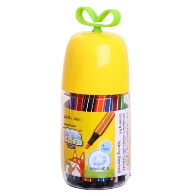 Deli 70676 Watercolor Pen Thick Pole Drawing Student Children's Art Set Brush High Quality