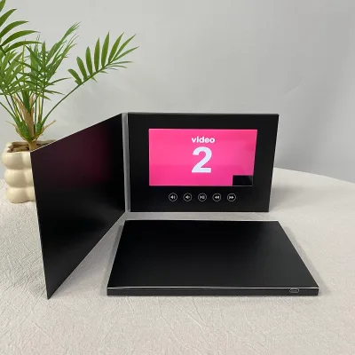 Video Greeting Card 7in IPS Digital Brochure for Marketing with Type C Port 256M Memory Rechargeable Battery