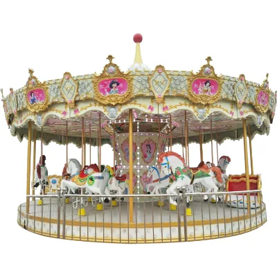 Good Price Family Antique Musical Backyard Carousel Fairground Fiberglass Carousel Horses for Sale