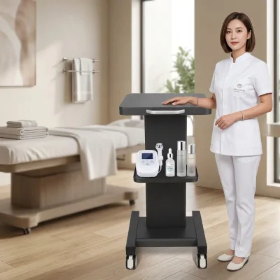 Professional Beauty Salon Equipment Trolley Mobile Storage Cart Durable Silent Casters for Clinic Spa Use
