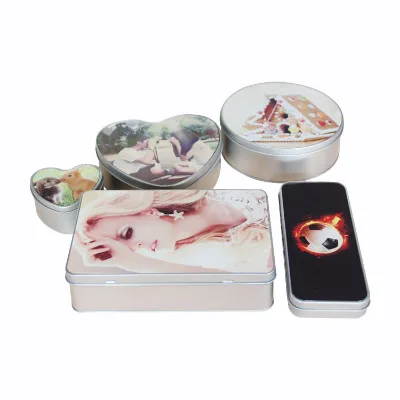 Sublimation Blank Tin Box Candy Packaged Container Diy Photo Printing Gift Metal Tin Pencil Box With Aluminum Sheet