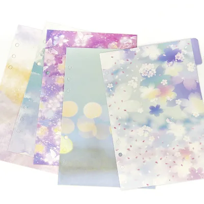 Custom 3-Ring Elastic Closure Binder Dividers with Tabs A5/A4/A6 Paper Insertable Index Tabs for School Office Use