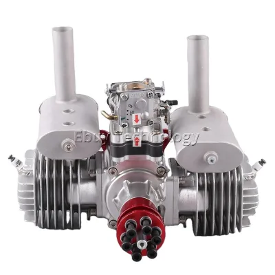 RCGF 120CC T Dual Cylinder Gasoline Engine for Oil Powered Unmanned RC Plane Drone Light Wood Fixed Wing Aircraft Drone Engine