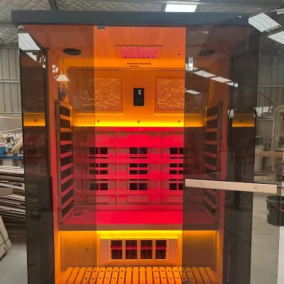 Modern Wooden Sauna Room Electric Heater Steam Generator Indoor Wellness Studio