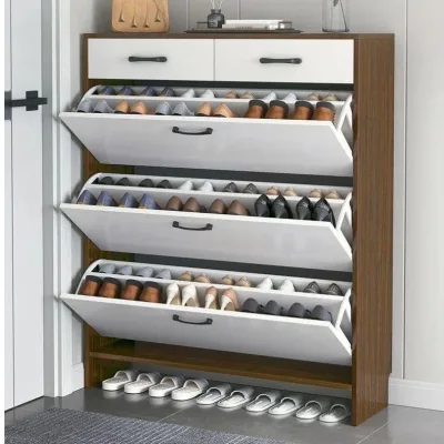 Modern Eco-Friendly Single-layer Floor Mount Shoe Cabinet and Storage Cabinet for Living Room Entryway Home Furniture