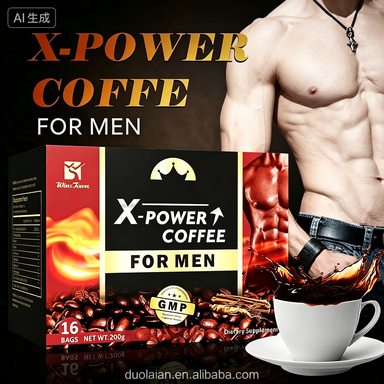 Y13 Wholesale Men Power Energy Coffee Male Vitality Instant Coffee with Maca Xpower Strong Instant Coffee Private Label Accepted