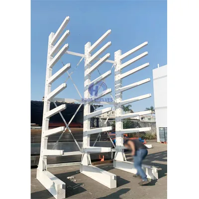 Industrial Storage Rack Heavy Duty Single/Double Side Cantilever Racking System for Car Storage Storing Large and Long Items