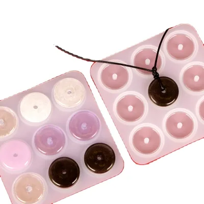 Diy Glass Jade Peace Button Pendant Drop Glue Mold Bracelet Jewelry Accessories Silicone Mold
