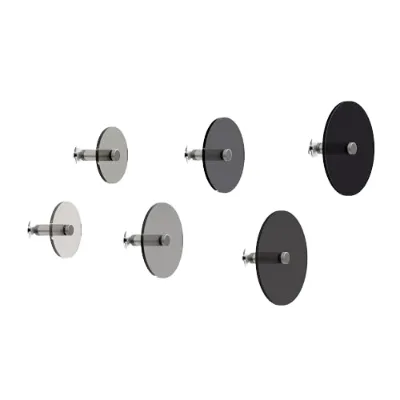 Giallobus Round Wall Coat Rack Kit 6 Pcs Acrylic Glass with Decorative Wall Hooks Accessories Happy Color 06