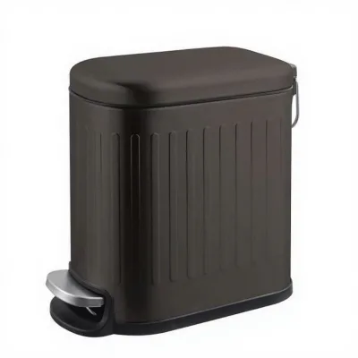 5 Liter 1.3 Gallon Slim Rectangular Stainless Steel Pressing Type Eco-Friendly Storage Bucket with Lid Home Use