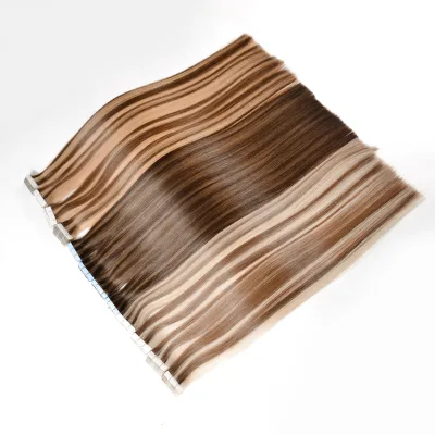 Dailmei  Piano Color Zero Hair Extension Tape Hair Provide Free Samples Not Easy to Change Color for 100% Human Hair Curtain