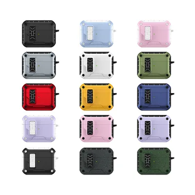 Cool Earphone Case for Airpods Pro 3 Multi-function Stand & Keychain & Magnetic Charging Earbuds Protective Cover for AirPods 4