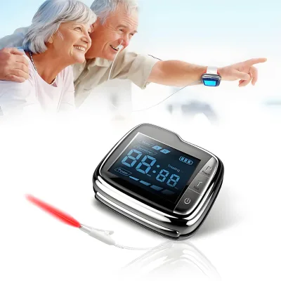 LLLT Cold Laser Therapy Wrist Watch for Diabetic High Blood Pressure Treatment Medical Healthcare Supply Apparatus