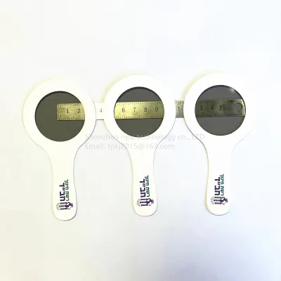 Pattern Decoding Polarized Light Color Filter Lens Hand-held Red Blue Magnifying Glass Plastic Paper