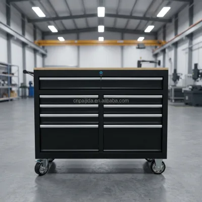 Box With Wheels Tool Full Steel Drawer Shock Resistant Garage Storage Tool Cart With Multiple Layer Tool