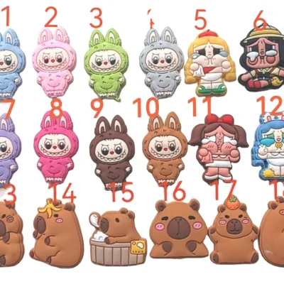 Linda New Capibalaguinea Guinea Pig DIY Hole Shoes Flower Cute Capybara DIY Jewelry Accessories