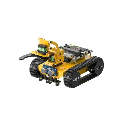 Chipboard Yahboom Last:bit Microbit Smart Car Kit Programmable Maker Education Robot with a Robotic Arm and Python Programming