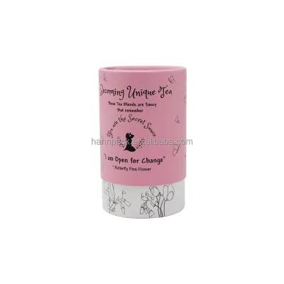 Biodegradable Custom Design Cardboard Tea Container Kraft Paper Tube Packaging for Butterfly Pea Powder