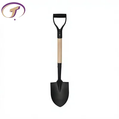 Garden Shovel Mini Hand Spade Long Wooden Handle Carbon Steel Blade Multi-Use Outdoor Gardening Tool for Children