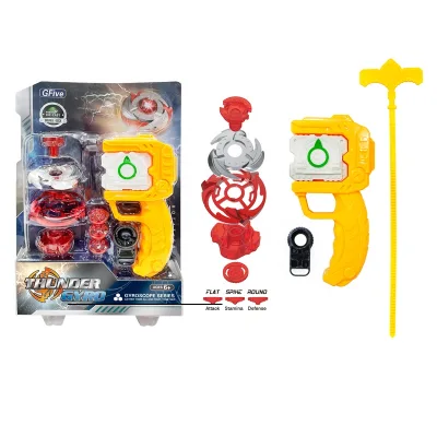 Classic Flash Gyro Burst Toys Original Plastic Gyro Set Battler Spinning Tops