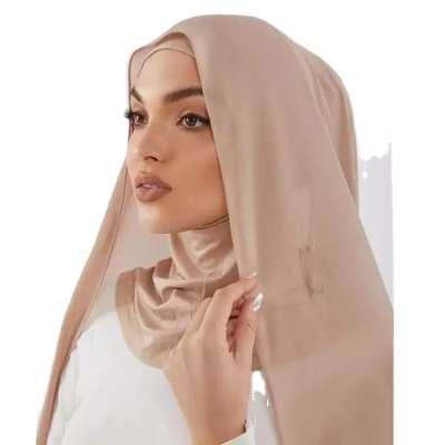 2025 Spring Hot Selling Heavy Chiffon Instant Hijab With Magnet Pin High Quality Unique Pearl Chiffon Instant Hijab