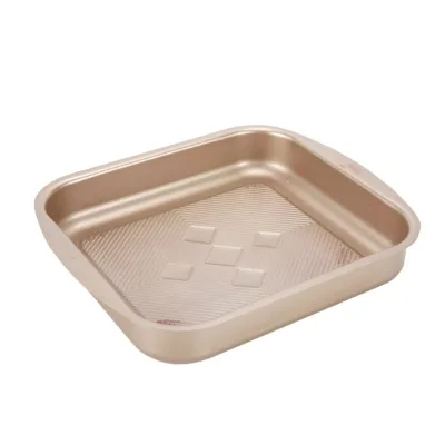 Custom Pressed Aluminium Flatware Roast Meat Tray Modern Restaurant Pizza Cake Plate Baking Tray Pan for Dinner Western Food