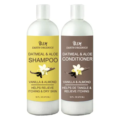 Oatmeal & Aloe Dog Shampoo and Conditioner Itchy Dry Skin Relief Dog Wash Conditioner Pet Shampoos