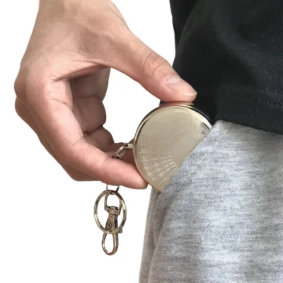 High Quality Custom Classic Mini Silver Metal Portable Cigarette Ashtray Keychain Classic Design Pocket Ashtray