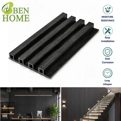 Environmental Friendly Indoor WPC Wall Panel Anti Aging Wood Plastic Wall Cladding for Public Spaces