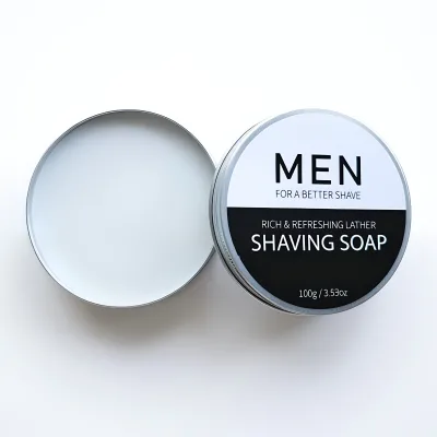 Men's Shaving Soap for Smooth Shave and Fresh Feeling with Rich Lather Helps Soften Beard Hair