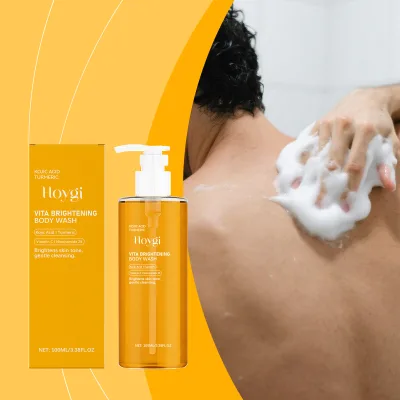 Private Label Turmeric Vitamin C Niacinamide Shower Gel Deep Cleansing Smoothing Freshening Refreshing Whitening Moisturizing