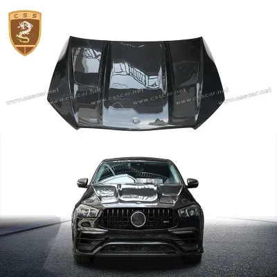 Dry Carbon Fiber Top-Car Hood for Mercedes Benz GLE Couple C167 GLE63AMG Engine Bonnet