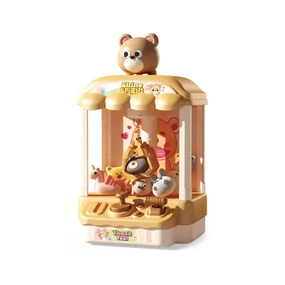 KYK Electric Candy Vending Machine With Light Arcade Game Toy Cartoon Bear Mini Claw Machine for Kids